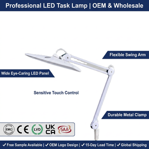 Custom Computer Mainframe Repair Identification of Counterfeits Task Lamp Led Swing Arm Desk Working <b>Light</b> With <b>Clamp</b> - Product Image 2