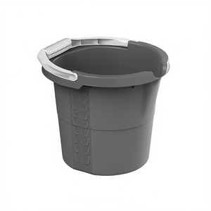 Rotho Household Bucket Daily 5 Pack Gray With <b>Handle</b> And Measurement Markings For Cleaning And Storage - Product Image 2