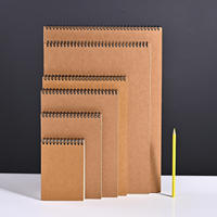 Papel Kraft Mini Pocket A6 Notebook Lay Flat Espiral Bound Impreso Estilo Diario de viaje para notas diarias Tamaño A5