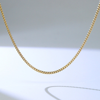 Cadena de Oro Delicada de 1.35mm, Estilo Cubano Miami, Joyería de Oro Sólido al por Mayor, Collar de Oro de 14k