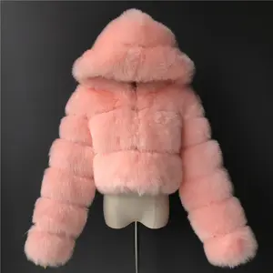 Зимняя женская одежда 2022, короткое пальто из искусственного меха с капюшоном разных цветов, меховое пальто большого размера