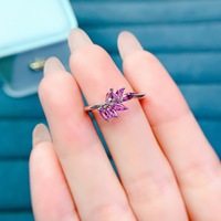 Customizable 925 Sterling Silver Women Wedding Ring Fashion Style Natural Amethyst Discount CMA