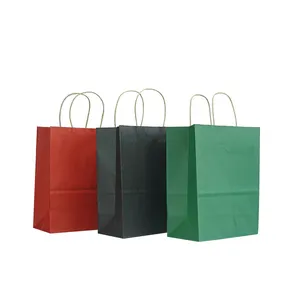 Wholesale Cheap China Flat Business Recycle With Hole Handle Kraft Paper Bag