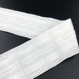Chine En Gros de Haute Qualité De Luxe Accesorios <span class=keywords><strong>Crayon</strong></span> Plissée 3 Cordons Vague Rideau Rouleau Garniture <span class=keywords><strong>Blanc</strong></span> 5/7/7.2/7.5cm Rideaux Bande - Product Image 5