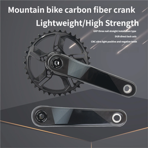 Manivelle de vélo de montagne en fibre de carbone ultra légère et haute résistance, longueur 170 mm, plateau 32-38t, pédalier de vélo - Product Image 1