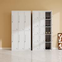 Casier en acier verrouillable à 2 portes - Armoire métallique durable à double compartiment pour meubles de chambre et rangement personnel