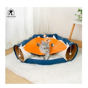 ペット猫トンネルベッド猫ドーナツトンネルインタラクティブ猫のおもちゃ取り外し可能な屋内おもちゃベッド子猫用ボール付き - Product Image 1