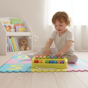 Jouet musical pour bébé, <span class=keywords><strong>xylophone</strong></span>, <span class=keywords><strong>clavier</strong></span> électrique, 2 en 1, instruments de musique pour enfants - Product Image 1