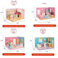 3D-Hauspuzzle für Kinder DIY Handgemachtes Puzzle-Haus Papiermodell Männliches und Weibliches Puzzle-Spielzeug Hersteller auf Lager Großhandel