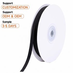 Banda Elástica de 1/4 de Pulgada para Coser, Cinta Elástica Negra para Cintura y Pantalones, Alta Elasticidad - Product Image 1