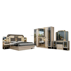 अनुकूलित लक्जरी आधुनिक लकड़ी के बेडरूम सेट किंग/रानी आकार एक्सपेंडेबल बिस्तर होम होटल बेडरूम फर्नीचर के लिए भंडारण के साथ - Product Image 2