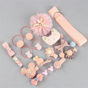 Hair Clip Set Cute Hair Accessories Girl Cartoon Headwear Bow Flower Animal Hairpin Hair Ring Kids Accessories