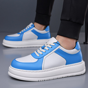 Chunky <b>Shoes</b> Platform Lace-up Round Toe Pu Upper Rubber Outsole EVA Midsole <b>Height</b> <b>Increasing</b> Summer Casual Sneakers - Product Image 2
