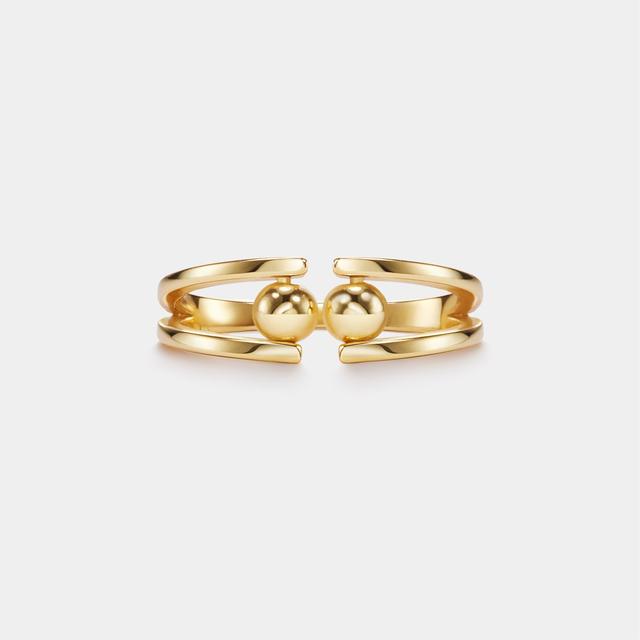 Vintage Fidget Spinner Bead Ring-Dainty Gold Spinning Ring Friendship Jewelry & Party Gift