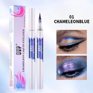 Crayon Eyeliner Multichrome Effet Caméléon <span class=keywords><strong>Pailleté</strong></span>, Eyeliner Longue Tenue Brillant Métallique, Pigment de Maquillage <span class=keywords><strong>Vert</strong></span> et Violet pour Effet Silkworm - Product Image 6