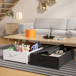 Estante de almacenamiento móvil con ruedas de tela Oxford, superventas, transfronterizo de un solo nivel para ropa de cama, zapatos, Material plástico para el hogar - Product Image 4