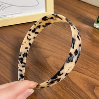 YHJ coréen léopard mode personnalisé acétate cheveux cerceau classique Simple conception large femmes bandeau anti-dérapant Vintage bandeau