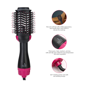Brosse à air chaud portable ionique pour coiffage à domicile et en salon, volumisant, lissant et bouclant les cheveux - Product Image 5