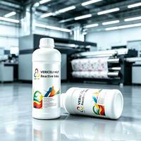 Encre réactive à haute résistance des couleurs pour tête d'impression Kyocera, 1L, encre à base d'eau pour impression numérique textile sur tissu coton-cellulosique