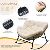 Dwoo Fauteuil Suspendu Balançoire Intérieur Extérieur Confortable Canapé Paresseux Salon Fauteuil Œuf Géant Balancelle Transat Inclinable Terrasse