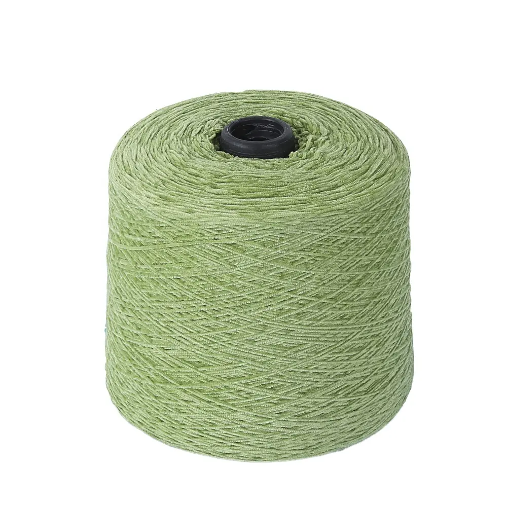 1/6Nm brillante algodón tejido mano tejer poy elegante mezcla 100% poliéster grueso hilo de chenilla