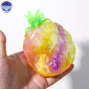 ألعاب إبداعية ضغط الأناناس ملونة كرة ضغط الأناناس ملونة لعبة أطفال ملائمة للتلاعب بالأناناس - Product Image 4