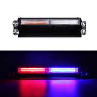 Feu de signalisation d'urgence à LED COB bleue 12V-24V pour pare-brise de voiture, clignotant stroboscopique pour rénovation/amélioration