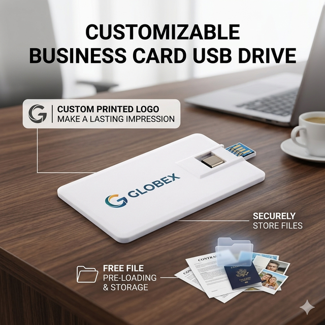 High-Speed Type-C USB 3.0 Plastic Credit Card Memory Stick USB Flash Drive for Business Corporate Gifts