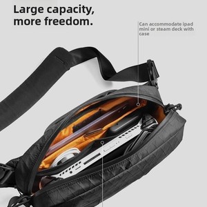 Bolso <span class=keywords><strong>de</strong></span> Pecho <span class=keywords><strong>de</strong></span> Nailon Acolchado con Logotipo Personalizado, Estilo Moderno, Xpac, Funcional, Impermeable, para <span class=keywords><strong>Trabajo</strong></span>, Bandolera - Product Image 3