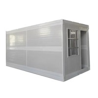 Maison préfabriquée en conteneur, structure en acier portable, maison modulaire avec fenêtre à double vitrage, bonne isolation, fournie par l'usine