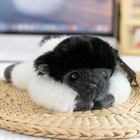 Peluche de la série Pocket Unicorn Lion Panda Raccoon Cat Monkey, avec membres rembourrés de particules, ODM OEM, logo personnalisé, cadeau de fêtes