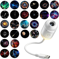 Projecteur Galaxie LED Veilleuse 2-en-1 USB à Commande Tactile Lumière Blanche Chaude Lampe Étoilée Cadeau Enfant pour Voiture