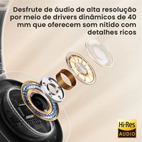 HAYLOU S35 Casque antibruit actif hybride Casque supra-auriculaire sans fil Bluetooth 5.2