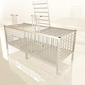 Gabbia per conigli da allevamento rettangolare grande per uso domestico, gabbia per maiali, gabbia per conigli in acciaio inossidabile addensato e densificato - Product Image 4
