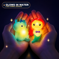 Jouet de bain lumineux gonflable pour enfant, jouet aquatique rotatif en caoutchouc, baleine et tortue marine électrique LED personnalisées pour l'extérieur