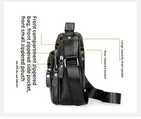 Sac à bandoulière tendance pour homme en cuir véritable, multi-poches, imperméable, durable, pour les voyages d'affaires, les activités de plein air