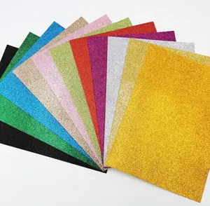 Ever Bright Glitter Foam Sheets 10 Pack Thick EVA Foam Paper Sticker 8 X 12 Inch Foam Board for Holiday Card Crafts Activities
