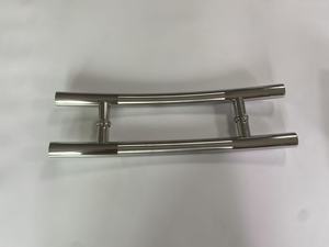 Poignée de porte moderne en acier inoxydable en forme de C pour porte d'entrée coulissante en verre avec quincaillerie push-pull 304 - Product Image 2