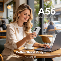 Ponsel murah A56 Smartphone 5G 8GB 256GB Android 15 HD 120Hz Dual SIM Kamera 108MP Pengisian Cepat Telepon Seluler telepon murah