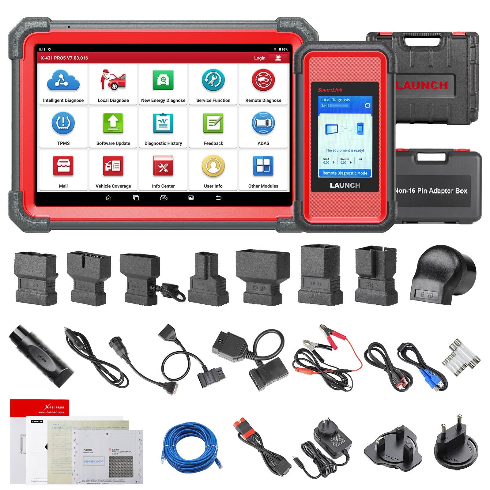 <strong>2026</strong> Original LAUNCH X431 PRO5 with J2534 Smartlink 2.0 Bi-directional Diagnostic Tool CANFD DoIP HD Supports Online Programming