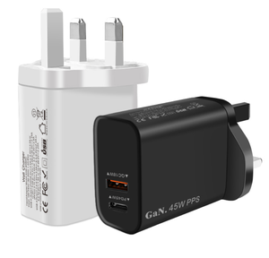Adaptateur de voyage incassable USB-C PD45W pour Royaume-Uni, <span class=keywords><strong>prix</strong></span> de gros, plusieurs chargeurs muraux portables pour téléphone <span class=keywords><strong>portable</strong></span> - Product Image 1