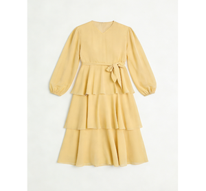 Mom Daughter Matching Long Sleeve Midi <strong>Dress</strong> Loose Fit Maxi <strong>Dress</strong> Plain Long Skirt Flowing Chiffon <strong>Mummy</strong> <strong>and</strong> <strong>Me</strong> <strong>Dress</strong> - Product Image 5