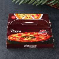 Vente en gros, boîte d'emballage de pizza imprimée personnalisée à emporter écologique de 9/11/13/15 pouces, boîtes à pizza ondulées à flûte B avec logo