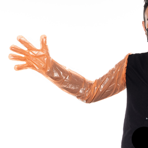 Sarung tangan inseminasi panjang <span class=keywords><strong>Ultrasound</strong></span> hewan, sarung tangan keling plastik - Product Image 1