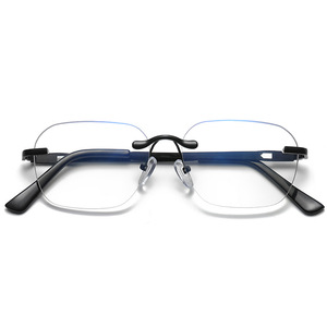 Rimless Progressive Multifocus Reading Glasses Photochromic Transation <strong>Sunglasses</strong> Sun <strong>Readers</strong> Blue Light Blocking Eyewear - Product Image 6