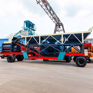 Centrale à béton mobile compacte YHZS25 25-180m3/h, mélangeur JS500, convoyeur, à vendre par le fabricant - Product Image 5