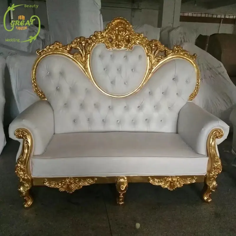 Besar Foshan Pabrik Mewah Modern Cinta Keluarga Di Gold King Tinggi Kembali Kursi Sofa/Kursi untuk Salon