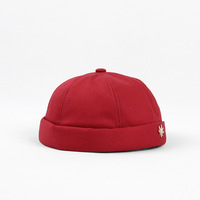 Casquette en coton ajustable sans visière, couleur unie, style melon, casquette courte, hip-hop, sans visière, casquette de baseball