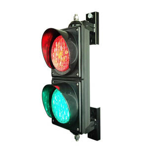 Feu de signalisation routière rouge et vert de 100 mm (4 pouces) avec boîtier en polycarbonate, lentille en forme de toile d'araignée, indicateur <span class=keywords><strong>LED</strong></span>, avertissement, feu de signalisation routière - Product Image 1