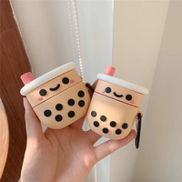 Étui en silicone 3D Boba Tea pour Apple Airpods 3 New/2/1, étui pour écouteurs BT, housse de protection pour Air Pods Pro, coque souple